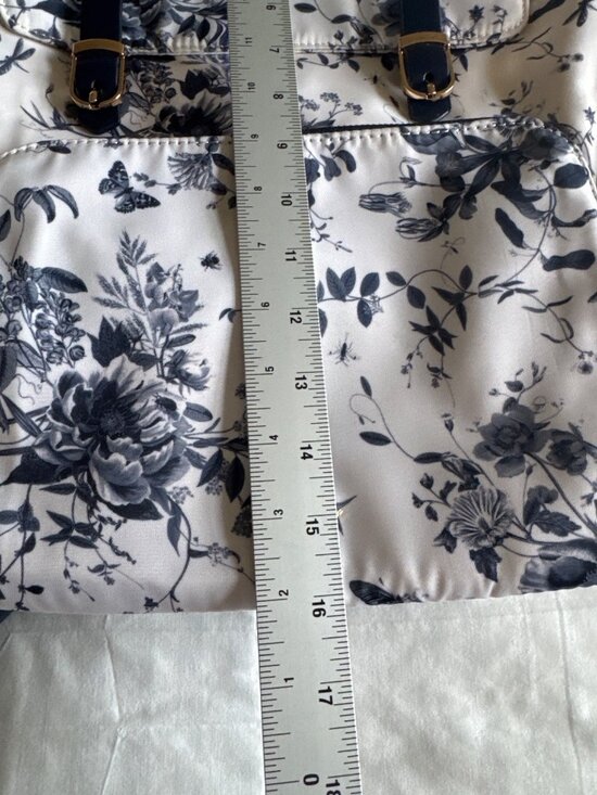 Fable England Blue White Toile Floral Backpack Romantic Bag Coquette NWOT main image 7